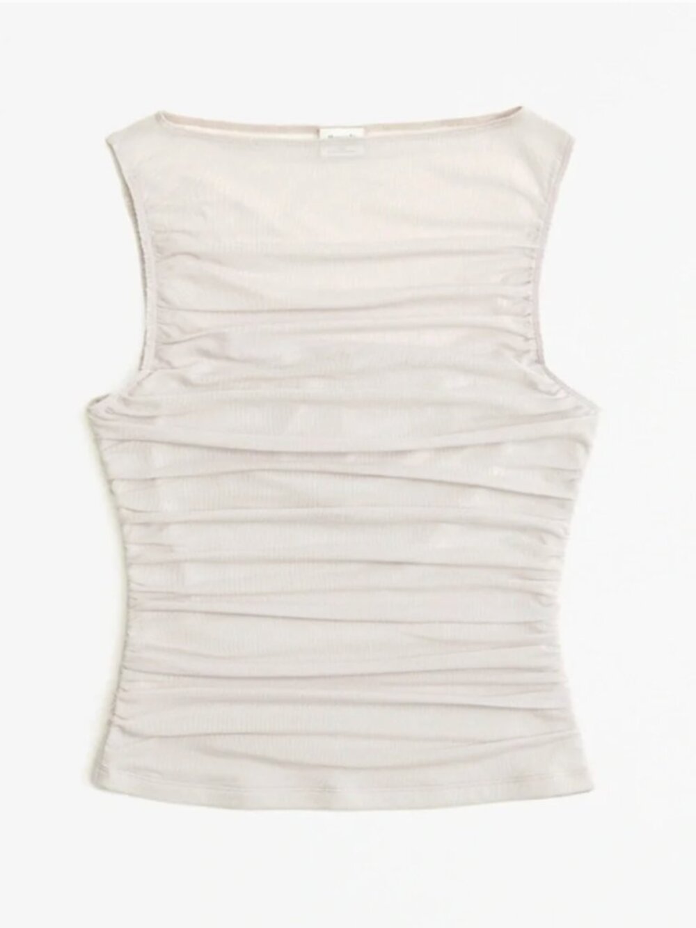 Abercrombie & Fitch Ruched Mesh Slash Top High Neck size Medium